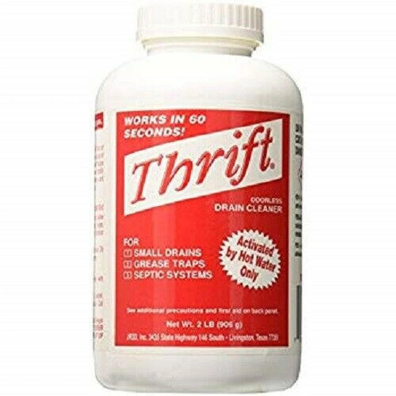 Thrift T-200 Alkaline Based Granular Drain Cleaner - 2 Pound (2 Lb) 3 Thrift T-200 Alkaline Based Granular Drain Cleaner - 2 Pound (2 Lb)