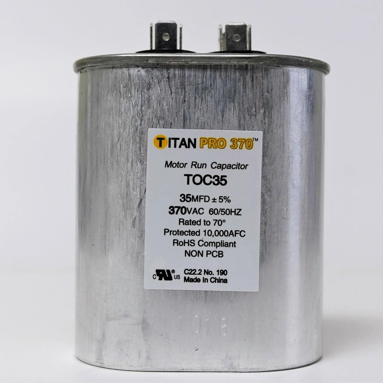 TitanPro TOC35 HVAC Oval Motor Run Capacitor. 35 MFD/UF 370 Volts 7 TitanPro TOC35 HVAC Oval Motor Run Capacitor. 35 MFD/UF 370 Volts - Image 5