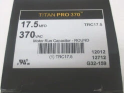 TitanPro TRC17.5 HVAC Round Motor Run Capacitor. 17.5 MFD/UF 370 Volts -Home Appliances Store titanpro trc17.5 hvac round motor run capacitor 17.5 mfduf 370 volts 46188.1665665660