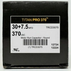 TitanPro TRCD3075 HVAC Round Dual Motor Run Capacitor. 30/7.5 MFD/UF 370 Volts -Home Appliances Store titanpro trcd3075 hvac round dual motor run capacitor 307.5 mfduf 370 volts 19996.1665676331