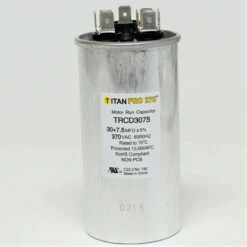 TitanPro TRCD3075 HVAC Round Dual Motor Run Capacitor. 30/7.5 MFD/UF 370 Volts -Home Appliances Store titanpro trcd3075 hvac round dual motor run capacitor 307.5 mfduf 370 volts 24374.1665670105