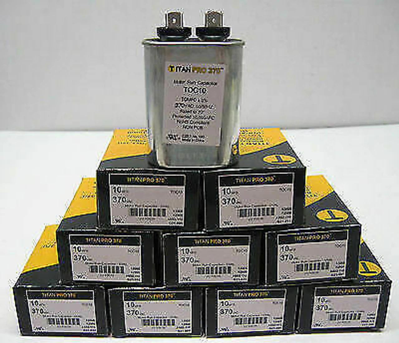 TOC10-10 LOT Of 10 Of Oval 10 Mfd Uf 370 Volts Motor Run Capacitor Titan Pro 5 TOC10-10 LOT Of 10 Of Oval 10 Mfd Uf 370 Volts Motor Run Capacitor Titan Pro - Image 3