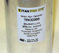 TRCD355-4 Lot Of 4 Round 35 + 5 Uf Mfd 370 Volts Dual Run Capacitor Titan Pro -Home Appliances Store trcd355 4 lot of 4 round 35 5 uf mfd 370 volts dual run capacitor titan pro 54292.1665680999