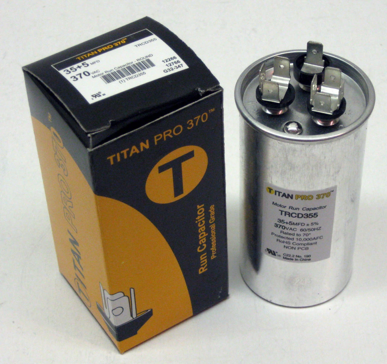 TRCD355-9 Lot Of 9 Round 35 + 5 Uf Mfd 370 Volts Dual Run Capacitor Titan Pro 6 TRCD355-9 Lot Of 9 Round 35 + 5 Uf Mfd 370 Volts Dual Run Capacitor Titan Pro - Image 4
