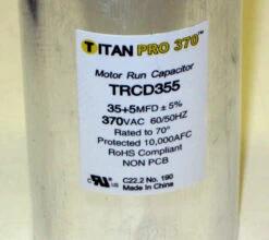 TRCD355-9 Lot Of 9 Round 35 + 5 Uf Mfd 370 Volts Dual Run Capacitor Titan Pro 9 TRCD355-9 Lot Of 9 Round 35 + 5 Uf Mfd 370 Volts Dual Run Capacitor Titan Pro -Home Appliances Store trcd355 9 lot of 9 round 35 5 uf mfd 370 volts dual run capacitor titan pro 90474.1665672042
