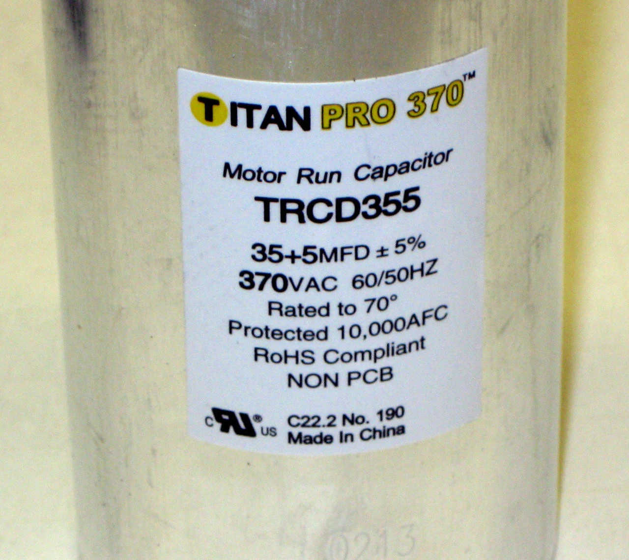 TRCD355-9 Lot Of 9 Round 35 + 5 Uf Mfd 370 Volts Dual Run Capacitor Titan Pro 5 TRCD355-9 Lot Of 9 Round 35 + 5 Uf Mfd 370 Volts Dual Run Capacitor Titan Pro - Image 3