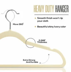 Utopia Home Velvet Suit Hangers 50 Pack Heavy Duty Non Slip Premium Ivory -Home Appliances Store utopia home velvet suit hangers 50 pack heavy duty non slip premium ivory 23754.1665653756