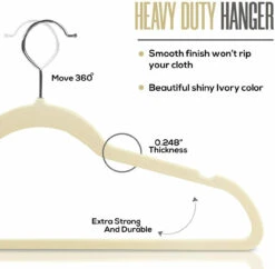Utopia Home Velvet Suit Hangers 50 Pack Heavy Duty Non Slip Premium Ivory -Home Appliances Store utopia home velvet suit hangers 50 pack heavy duty non slip premium ivory 63845.1665654118