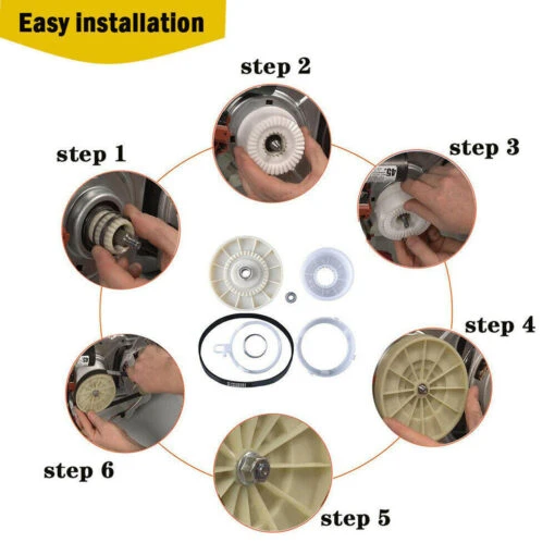 W10721967 Washer Pulley Clutch Kit & W10006384 Washer Drive Belt,Whirlpool