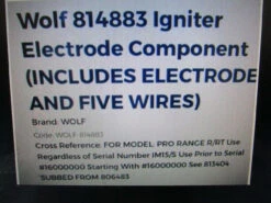 WOLF ELECTRODE/IGNITER 814883 OEM PART -Home Appliances Store wolf electrodeigniter 814883 oem part 26114.1708866346
